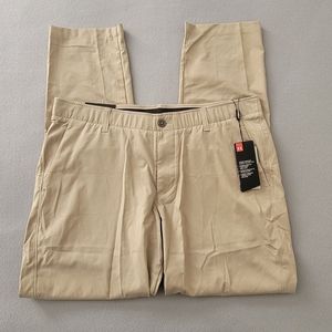 New Under Armour Pants Mens 32 Brown Lightweight Chinos Outdoors Pockets Casual